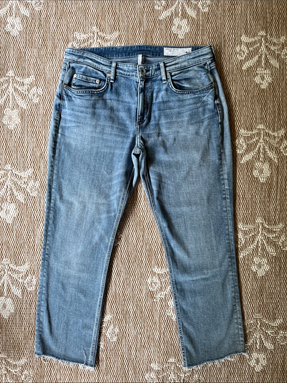 Rag & Bone Dre Low Rise Slim Boyfriend Cropped Jeans